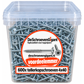 Tellerkopschroef blauw verzinkte schroeven  torx 4x40 voordeelemmer 600x