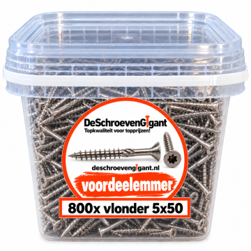 RVS vlonderschroef AISI 410 torx 5x50 voordeelemmer 800x