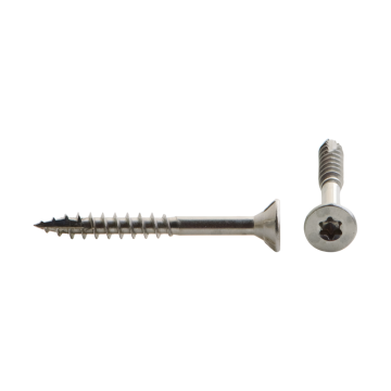 RVS spaanplaat verzonken kop torx met boorpunt en freesribben 6x120
