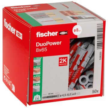 fischer DuoPower 8x65 lang (50 stuks)